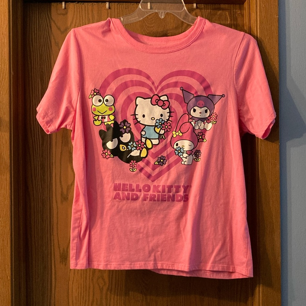 Hello Kitty and Friends T-Shirt XL by Sanrio. Pink in color. 24” Long x 23” PTP